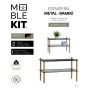 Shelves MobleKit Metal Bamboo 63 x 26 x 39 cm (6 Units)