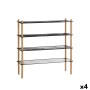 Shelves MobleKit Metal Bamboo 63 x 26 x 75 cm (4 Units)