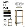 Étagère MobleKit Métal Bambou 35 x 30 x 71 cm (6 Unités)
