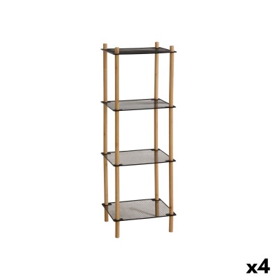 Shelves MobleKit Metal Bamboo 35 x 30 x 100 cm (4 Units)