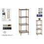 Shelves MobleKit Metal Bamboo 35 x 30 x 100 cm (4 Units)
