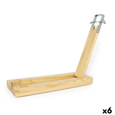 Support à jambon cru Quttin Marron Bois 48 x 17 x 4 cm (6 Unités)