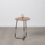 Table d'appoint 40,5 x 40,5 x 66 cm Naturel Noir Bois Fer