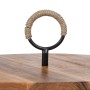 Table d'appoint 40,5 x 40,5 x 66 cm Naturel Noir Bois Fer