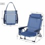 Chaise de Plage Aktive Bleu foncé 51 x 45 x 76 cm Plage