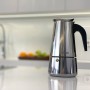 Italian Coffee Pot Haeger CP-06S.001A Stainless steel 18/10 Black 6 Cups (Refurbished B)