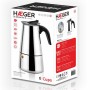 Italian Coffee Pot Haeger CP-06S.001A Stainless steel 18/10 Black 6 Cups (Refurbished B)