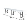 Banc Lifetime 80305 Blanc Acier Plastique Pliable (Reconditionné B)