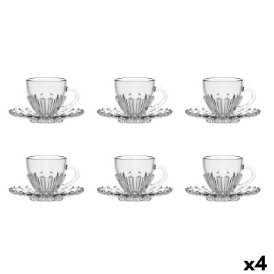Coffee Set La Mediterránea Elianor Transparent 100 ml 6 Pieces (4 Units)