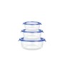 Set of lunch boxes La Mediterránea Soul Blue Transparent 3 Pieces (8 Units)