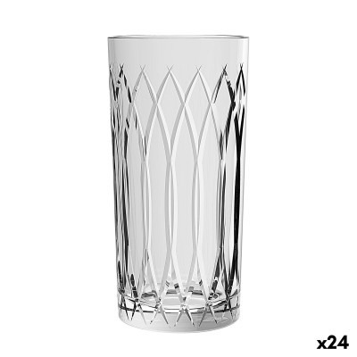 Glass La Mediterránea Phasai seu Transparent Glass 460 ml (24 Units)