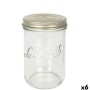 Jar Le Parfait Wiss Transparent Golden 750 ml Hermetic (6 Units)