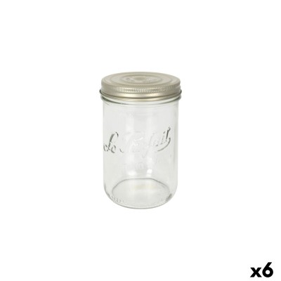 Jar Le Parfait Wiss Transparent Golden 500 ml Hermetic (6 Units)