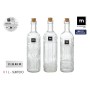 Glass Bottle La Mediterránea Transparent Cork Glass 1 L (12 Units)