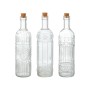 Glass Bottle La Mediterránea Transparent Cork Glass 1 L (12 Units)