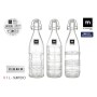 Glass Bottle La Mediterránea Transparent Glass 1 L (12 Units)