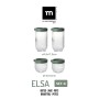 Tubs La Mediterránea Elsa Glass polypropylene 4 Pieces (6 Units)