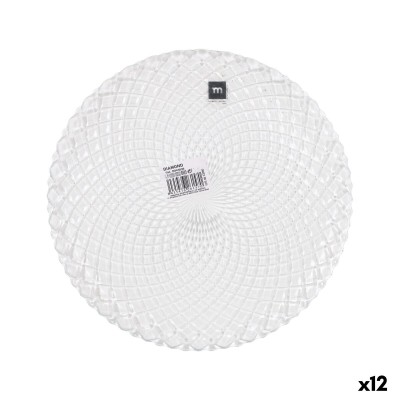 Plat à Gratin La Mediterránea Diamond Transparent verre Ronde Ø 31 cm (12 Unités)