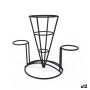 Basket for Presenting Aperitifs My Bar Black Iron 23 x 13 x 18,5 cm (12 Units)