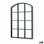 Miroir mural Gift Decor Noir Fenêtre 50,5 X 2,5 X 76 cm (4 Unités)