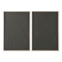 Painting Home ESPRIT Green Beige Dark grey polystyrene MDF Wood Abstract Scandinavian (2 Units)