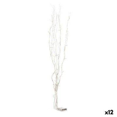 Bouquets Gift Decor Blanc Bois 20 x 90 x 6 cm Lumière LED (12 Unités)