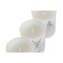 Candle DKD Home Decor White Christmas 5 x 5 x 6 cm (3 Units)