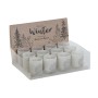 Bougie DKD Home Decor Blanc Noël 5 x 5 x 6 cm (3 Unités)