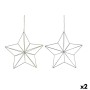 Christmas bauble DKD Home Decor Metal Star (2 Units) (30 x 11 x 30 cm)