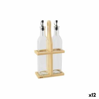 Set de pansement Quttin Marron Transparent verre Bambou 0,5 L 2 Pièces (12 Unités)