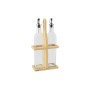 Condiment Set Quttin Brown Transparent Glass Bamboo 0,5 L 2 Pieces (12 Units)