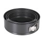 Springform Pan Quttin Black 24 x 7+28 x 6,8 cm 3 Pieces (6 Units)