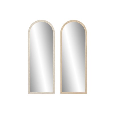 Miroir mural Home ESPRIT Beige Naturel Scandi (2 Unités)
