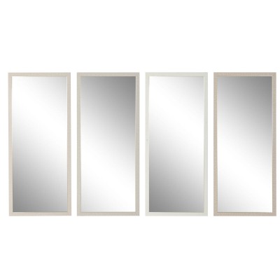 Wall mirror Home ESPRIT White Brown Beige Grey Modern 68 x 2 x 156 cm (4 Units)