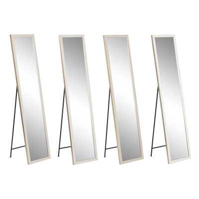 Miroir sur pied Home ESPRIT Blanc Marron Beige Gris Verre polystyrène 35,5 x 40 x 156 cm (4 Unités)