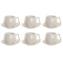 Jeu de 6 tasses avec plat Home ESPRIT Blanc Porcelaine 120 ml
