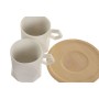 Set of 6 Cups with Plate Home ESPRIT White Porcelain 180 ml