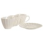 Jeu de 6 tasses avec plat Home ESPRIT Blanc Porcelaine 150 ml