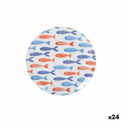 Assiette plate La Mediterránea Poissons 25,5 cm (24 Unités)