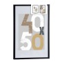 Porte photos mural Gift Decor Noir polystyrène Plastique Bois MDF 50 x 70 cm (6 Unités)