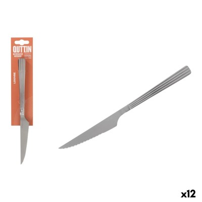 Ensemble de Couteaux Quttin LOUVRE Argenté 23,6 x 2 cm 2 Pièces (12 Unités)