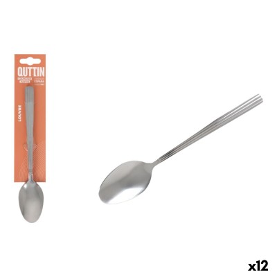 Ensemble de Cuillères Quttin Louvre Argenté 2 mm 20,4 x 3,8 cm 3 Pièces (12 Unités)
