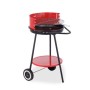 Coal Barbecue with Wheels Algon Black Red 42 x 76,5 cm (2 Units)