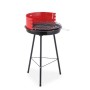 Barbecue à Charbon sur Pied Algon Noir Rouge 42 x 76,5 cm (2 Unités)