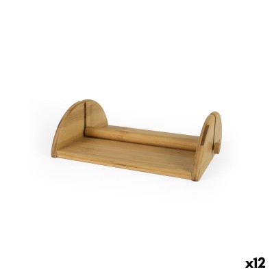 Napkin holder Quttin Brown Bamboo 22,5 x 17,5 x 7 cm (12 Units)
