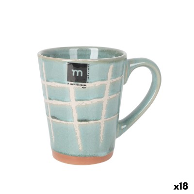 Tasse mug La Mediterránea Cuadric 320 ml Céramique (18 Unités)