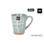 Mug La Mediterránea Cuadric 320 ml Ceramic (18 Units)
