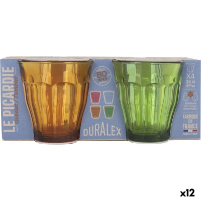 Set de Verres Duralex Picardie Multicouleur verre 250 ml 4 Pièces (12 Unités)
