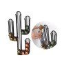 Organisateur de capsules de café Quttin Noir Bambou Fer 19,5 x 9,5 x 41,5 cm Cactus (12 Unités)