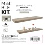 Etagère MobleKit Blanc Bois 80 x 23,5 x 3,8 cm (6 Unités)